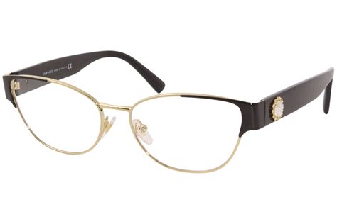 versace black and gold eyeglasses|versace rimless glasses for women.